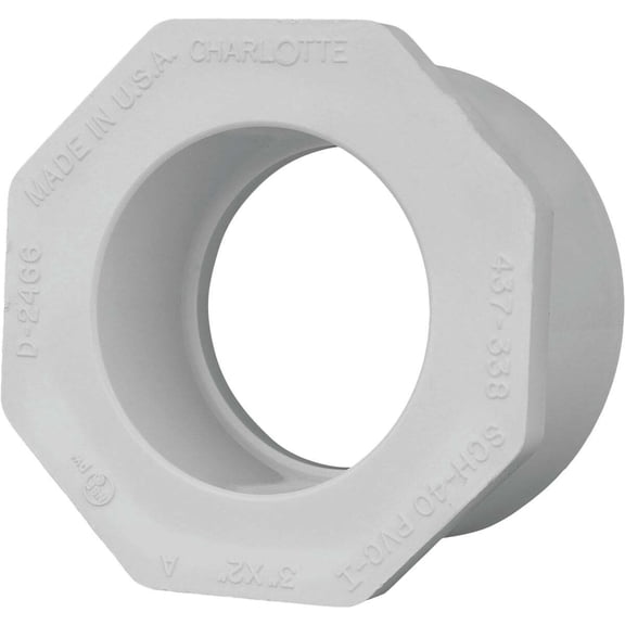 Charlotte Pipe & Foundry PVC021073600 3 x 2 in. Schedule 40 PVC Reducer Bushing