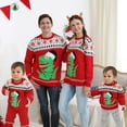 thumbnail image 6 of Generic Kids Knitted Sweater Toddler Baby Girl Boy Cute Long Sleeve Christmas Dinosaur Knitted Sweater Pullover Tops Autumn Winter Warm Family Matching Outfits(Red,12-18 Months), 6 of 9