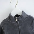 thumbnail image 6 of Toddlers Jackets Solid Color Pocket Long Sleeve Zipper Baby Boys Girls Coats Spring Soft Plush Warm Kids Outerwear (24Months, Gray), 6 of 6