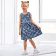thumbnail image 7 of Girls Dress Slippery Shoes Sleeveless Dress for Girls Hem A-Line Casual Sundress, 7 of 7