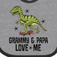 thumbnail image 4 of Inktastic Grammy and Papa Love Me Dinosaur Grandson Boys Baby Bib, 4 of 4