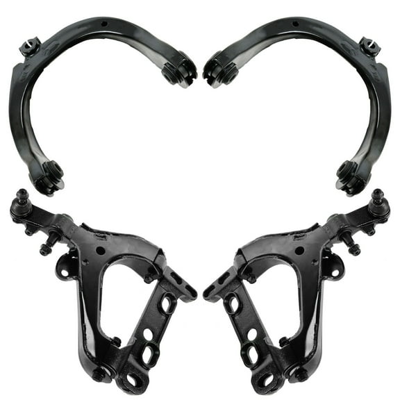 TRQ Front Upper Lower Control Arm Ball Joint Suspension Set 4pc for Trailblazer PSA65897