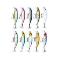 thumbnail image 1 of 10 señuelos de pesca, cebos artificiales, cebos duros de hundimiento , señuelos de lubina realistas, cebos de pesca para lago de agua dulce, 1 of 9