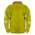 thumbnail image 3 of SERTG Christmas Tops Men's Half Zip Christmas Fashion Cute Print Pullover Front Pockets Stand Collar Long Sleeve Hoodless Sweatshirt Casual Holiday Gifts(Yellow,3XL), 3 of 3