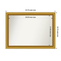 Amanti Art Custom Wall and Bathroom Mirror (24.75 x 33.75 in.), Townhouse Gold Frame