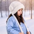 thumbnail image 4 of Faraee Kids Fuzzy Winter Trapper Hat Plush Ear Flap Hat with Tie Strings Soft Windproof Warm Snow Hat for Boys Girls Cold Weather 2‑8Y, 4 of 6