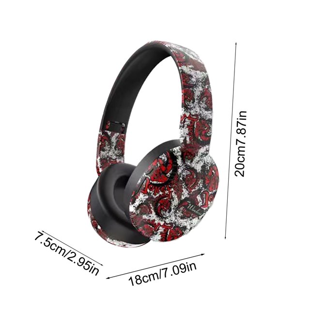 Herunwer Urban Street Style Foldable Wireless Headphones, Low Latency and High Battery for Sports and Gaming