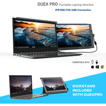 Duex Pro Portable Monitor, The On-The-Go Dual-Screen Monitor, 12.5