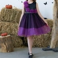 thumbnail image 6 of EnJoCho Girls Sleeveless Halloween Dress with 3D Flower Embroidery, Round Neck Tulle Gown Soft Cute Par𝗍y Outfit for Juniors, 6 of 6