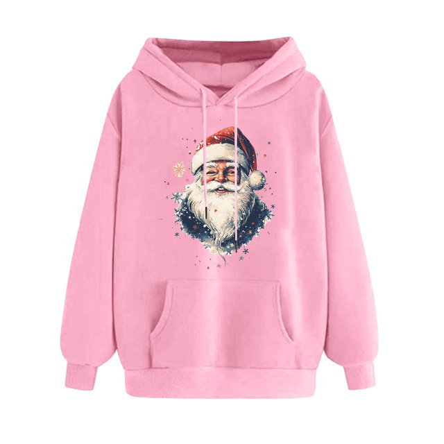 WILLBEST Sudadera de Mujer con Estampado Navideño, Cuello Redondo y Manga Larga, Estilo Casual y Holgado X-Grande