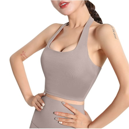 ATOYSOY Women s Everyday Bra Sports Bra Yoga Running Activewear Slim Basic Tank Tops Camisoles Underwear Push Up Bralette Teens Comfort Bra Clearance Breathable Yellow L