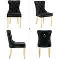 thumbnail image 5 of Westice Urban Modern Velvet Tufted Dining Side Chairs, Black/Gold (Set of 6), 5 of 9