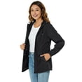 thumbnail image 2 of Avoogue Womens Raincoat Waterproof Rain Jacket Lightweight Packable Hooded Rain Coat Outdoor Active Windbreaker, 2 of 8