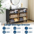 thumbnail image 2 of 6 Drawer Double Dresser,47" Wide Chest of Drawers with Vintage Circle Handle For Nursery Bedroom Living Room Hallway Entryway,Kids Organizer,Chest of Drawers, 2 of 8
