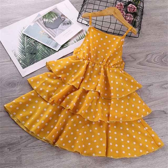 LOVZFMLL Girls' Summer Sleeveless Printed Round-Neck Embroidery Mesh Princess Bow Skirt