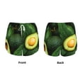 thumbnail image 6 of Uemuo Fresh Avocados Pattern Women's Athletic Shorts High Waisted Running Shorts with Liner Pockets Gym Elastic Workout Shorts-Medium, 6 of 9
