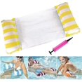 thumbnail image 1 of Floating Inflatable Hammock Buoy And Air Mattress Floating Hammock Pool Lounger Portable, 1 of 5