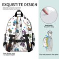 thumbnail image 4 of Monster Cartoon Truck White Pattern Cute School Backpack Bag for School with Padded Back and Adjustable Shoulder Straps 15.25"x11.5"x5.25", 4 of 4