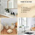 thumbnail image 6 of Evideco French Home Goods Sea Sponge Off-White Tumbler Only Chic Mid-century Modern Polyresin Bathroom Tumblers, 6 of 8