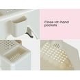 thumbnail image 3 of Skywin Shower Shaving Foot Rest - Plastic Shower Stool for Shaving Legs, 3 Pockets hold Shaving Essentials, 9.27 x 7 x 10 inches (Beige), 3 of 5