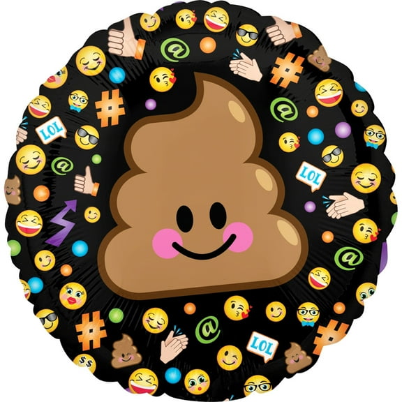 Emoticon Poop Emoji Foil Balloon 18"