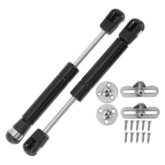 Unique Bargains 150mm/5.91" Gas Struts 100N Gas Springs Black Carbon Steel 2 Set RV Car Toolbox Lid Storage Box Cover Cabinet Door Cover