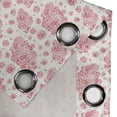 thumbnail image 4 of Ambesonne Coral Grommet Curtain, Peonies English Roses, 50" x 108", Dark Coral Pale Pink, 4 of 6
