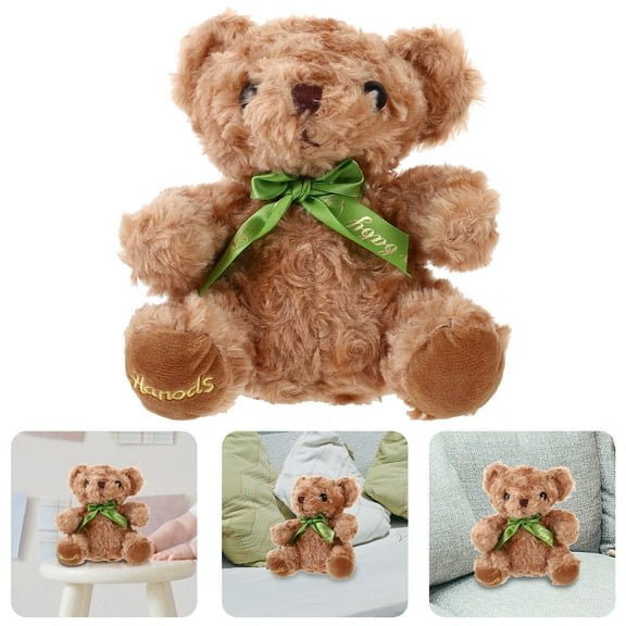 WRISTBIQUE 1Set Small Bear Stuffed Animal Plush Bear Doll For Youngsters And Seniors Home Festive Decor
