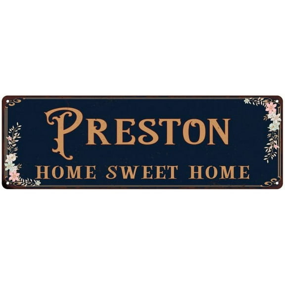 PRESTON Home Sweet Home Victorian Look 6x18 Metal Sign 106180046768