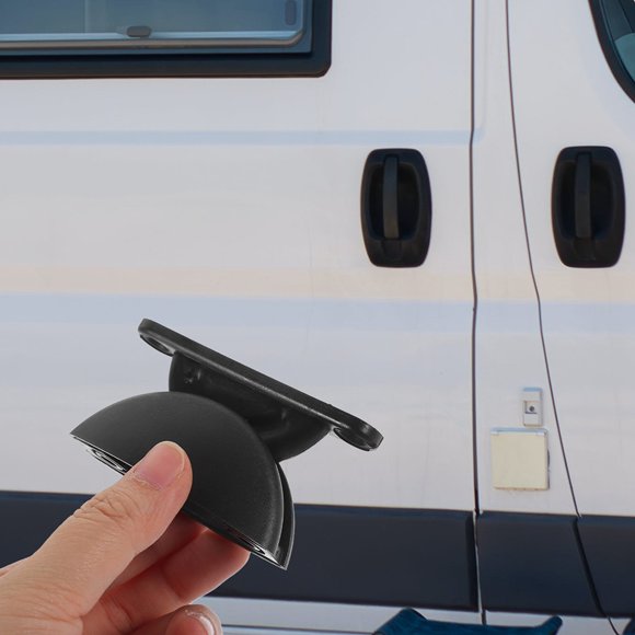ADDHAT 2Ud Pestillo Para Puerta De Trailer Nylon Negro Instalación Rápida Y Silenciosa