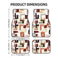 thumbnail image 2 of ZNDUO Waterproof Non-slip Car Floor Mats, Abstract Geometric Line Texture Pattern All-Weather Car Mats Universal Floor Liner Car Accessories, 4 Piece, 2 of 6