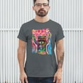 thumbnail image 3 of Tee Hunt Dean Russo Cosmic Trash Panda T-Shirt Funny Weird Hippie Men's Tee, Charcoal, 4X-Large, 3 of 5