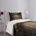 thumbnail image 5 of Ambesonne Rustic Quilted Bedspread Set 2 Pcs, Wooden Cottage, Twin Size, Brown Dark Brown, 5 of 6