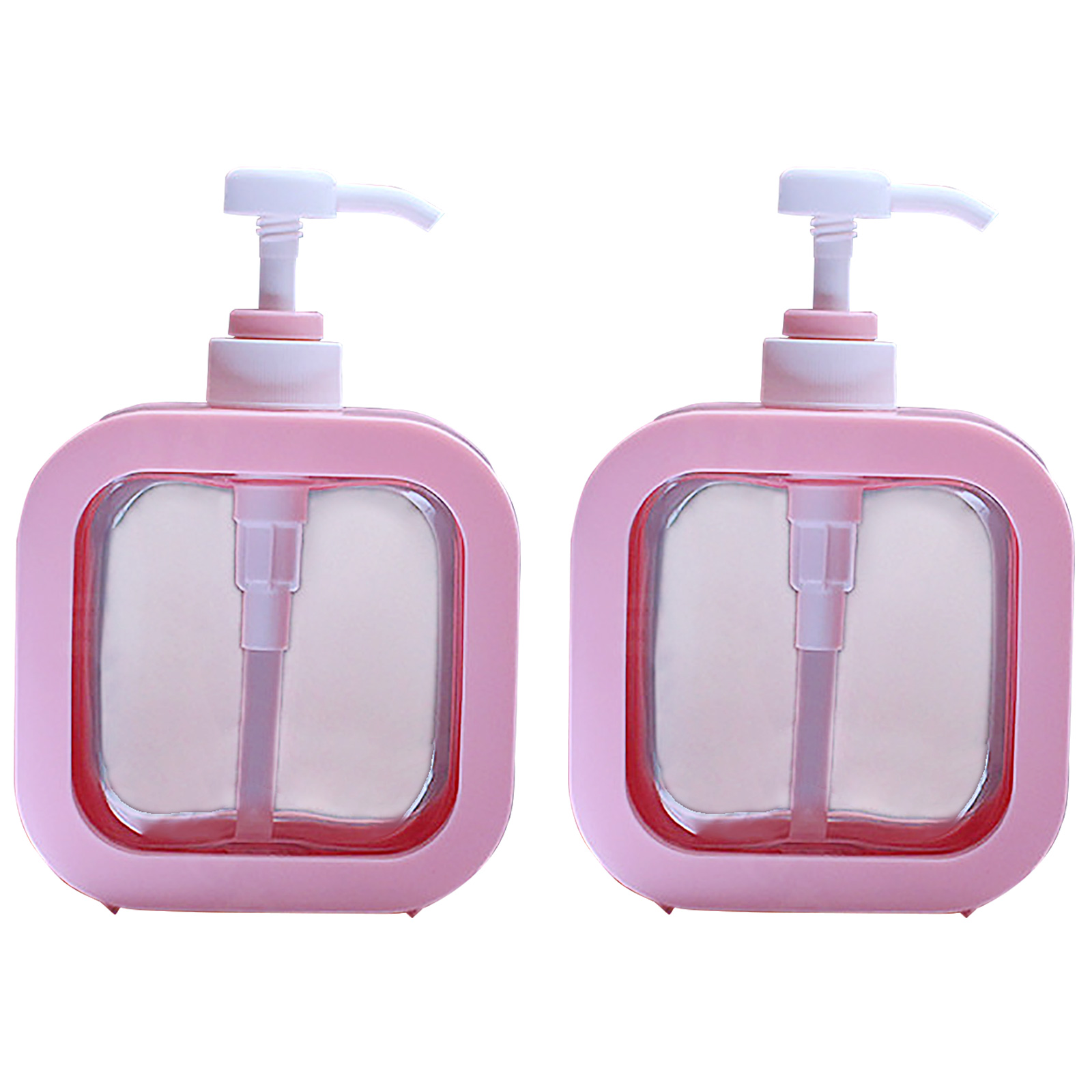 Yuedong Pump Bottle Dispenser Plastic Pump Bottles Refillable Bottles Wide Mouth Jar Style ,Empty Pump Bottles Kitchen Bathroom Shower Containers for Lotion Shampoo Conditioner -2 Pack ,300ML - image 1 of 12