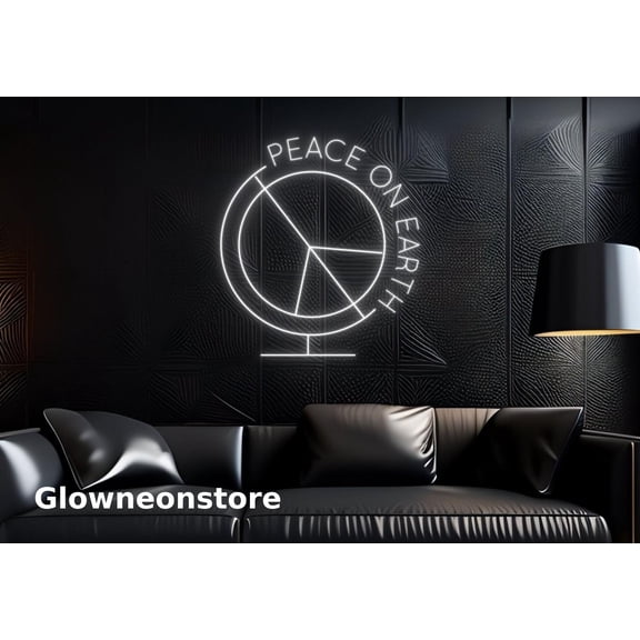 Glowneon Peace on Earth Neon Sign, Peace on Earth Led Light, Christmas Decor, Christmas Gifts