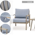 thumbnail image 3 of 4-Piece Aluminum Patio Furniture Set, Rustproof Outdoor Conversation Set with Loveseat, Armchairs and Coffee Table, 3 of 7