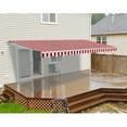 thumbnail image 4 of ALEKO AW6.5X5REDWT05 Auvent Rétractable Patio 6.5 x 5 Pieds de Pont Parasol Rayures Rouges et Blanches, 4 of 10