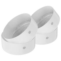 ELAYARD 4Pcs Stainless Steel Handrail End Caps White Easy Install Stair Railing Protector for Home