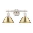 thumbnail image 2 of Orwell 2-Light Vanity Light in Pewter with Brushed Champagne Bronze, 2 of 3