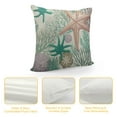 thumbnail image 4 of COMIO  Nautical Coastal Throw Pillow Covers, Ocean Themed Beach Seashell Coral Starfish Couch Pillow Cases Outdoor Sofa Cushion Cover Modern Decor for Bed Living Room, 4 of 5