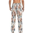 thumbnail image 3 of Cartoon Turtles with Leaves Men's Pajama Pants Lightweight Sleepwear Bottom Lounge Pants, 3 of 6
