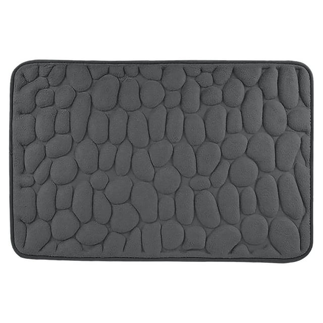 Bath Rugs for Bathroom Washable 1Pc Memory Foam Bath Rug Embossed Bathroom Mat Water Absorbent and Washable Bath Rugs, Non-Slip, Thick, Soft and Comfortable Carpet for Show
