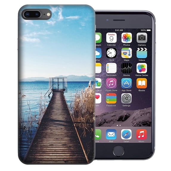 MUNDAZE Apple iPhone 7 Plus 8 Plus Design Case - Lake View Design Phone Cover