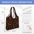 thumbnail image 4 of XMXT Canvas Tote Bag for Women, Halloween Ghost Faces Pattern Large Reusable Shopping Bags, Multicolor, 4 of 7
