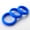 Blue, variant on LeLuv Flat Inside Smooth Silicone Cock Ring | (3 Pack - 36mm/41mm/45mm Purple