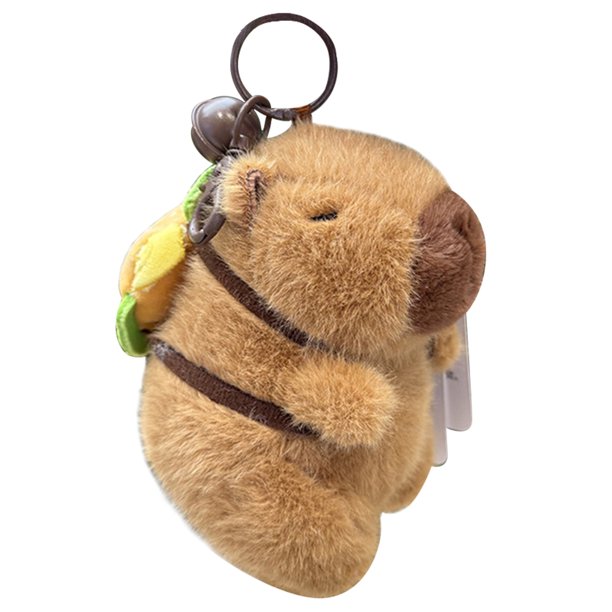 LLavero de muñecos de Capibara de dibujos animados, simulación suave, Capibara esponjosa, decoración de la habitación del hogar