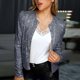 thumbnail image 1 of Chaquetas y abrigos casuales sin mangas y sin capucha para mujer, chaqueta de lentejuelas con abertura frontal, blazer corto de manga larga, abrigo informal, tops, abrigo para mujer, 1 of 8