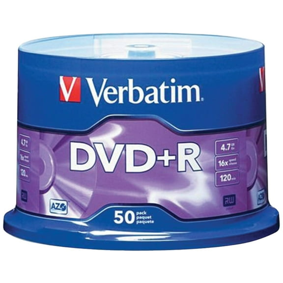 Verbatim AZO 4.7-GB 16x DVD R Discs on 50-Count Spindle, 95037