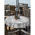 thumbnail image 2 of Outdoor Tablecloth with Umbrella Hole for Patio/Picnic/Party/Camping, Starfish Grey Coastal Waterproof Table Cloth Round Cover Washable, Summer Nautical Shell Beach (Dia 54"), 2 of 9