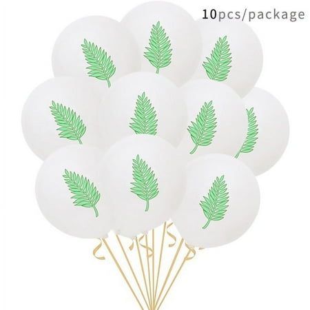 Hawaii Party Decorated Pineapple Flamingo Turtle Leaves Latex Balloons 10pcs
